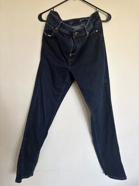 J.Jill Dark Wash Denim High Rise Straight Leg Jean Size 12R EUC